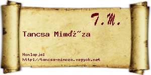 Tancsa Mimóza névjegykártya